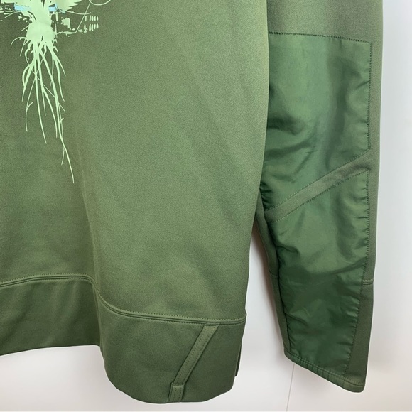 Vintage Nike ACG sz M Olive Green Fleece Lined Graphic Full Zip Women’s Hoodie - Picture 10 of 13